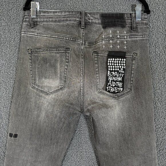 Ksubi Hazlow Striker Straight Fit Button Fly Jeans - Men's Size 30*31 - Black - Picture 4 of 10